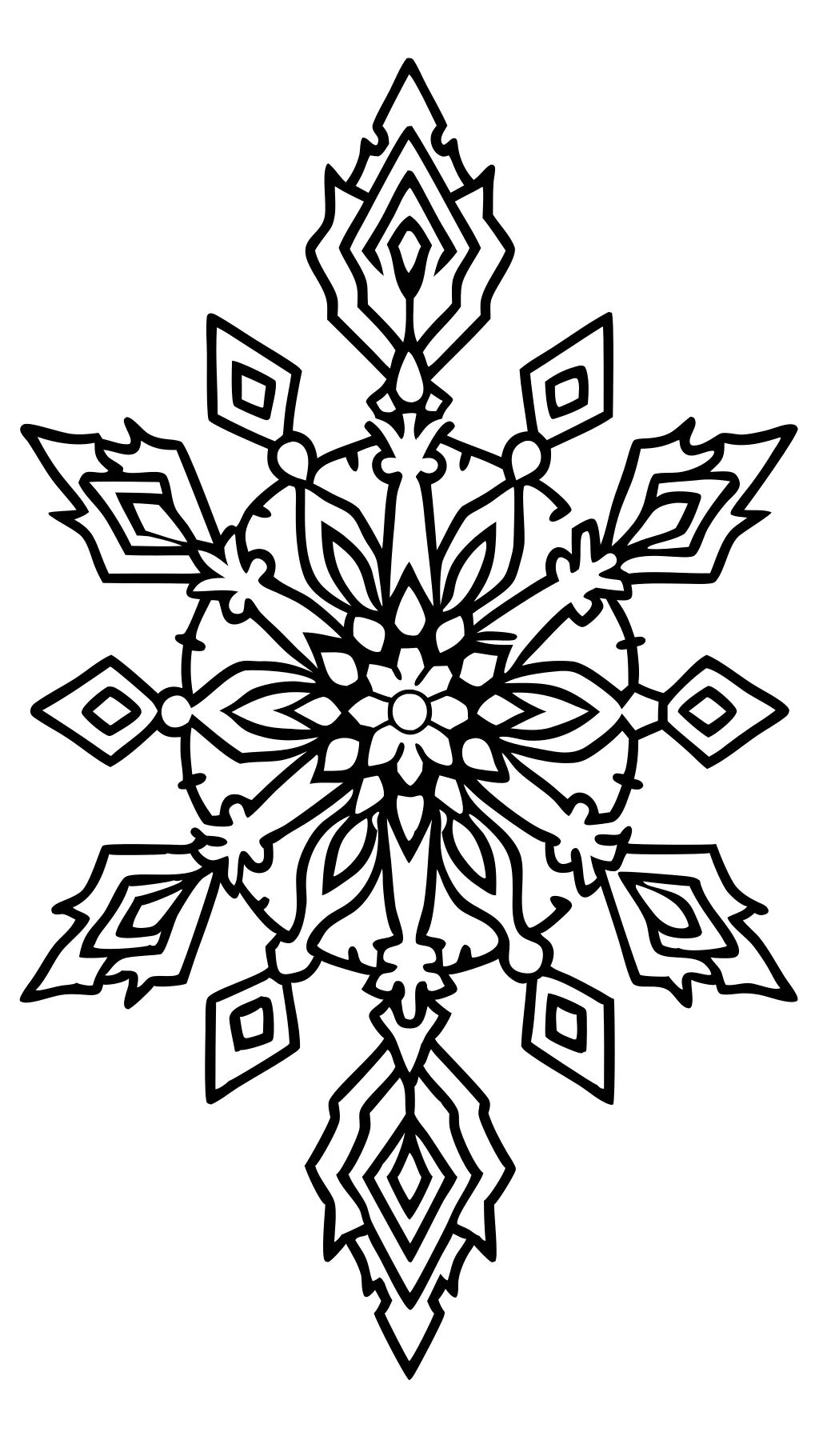 snowflake color pages